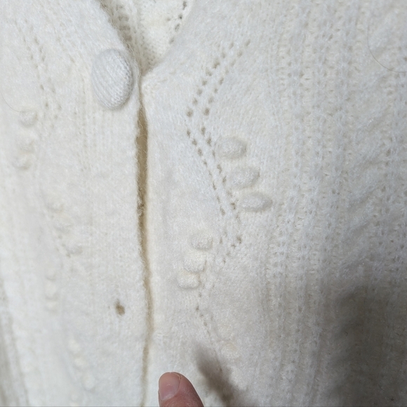Garance by Garance Dore White Cozy Cardigan sz L - Picture 5 of 7